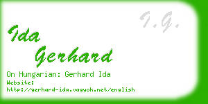 ida gerhard business card